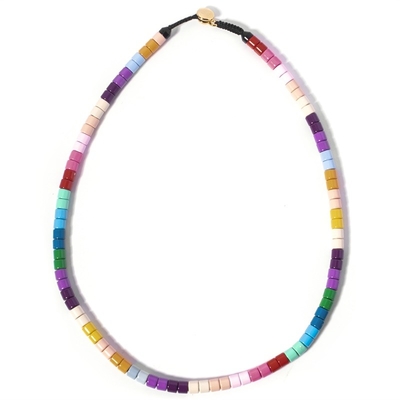 Alloy Geometric Enamel Bead Necklace , Bead Choker Necklace For Woman