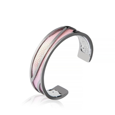 Real Goat Handmade Leather Cuffs , 15g Metallic Cuff Bracelet