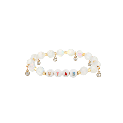Zircon Charm Funny Letter Bead Bracelets Eco Friendly 10g/pc