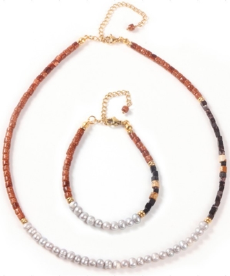 5mm Dyed Pearl And Stone Bracelet All Seasons For Fashion Girl
