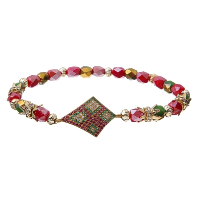 Leopard Zircon Connector Fort Beads Bracelet Christmas Matched