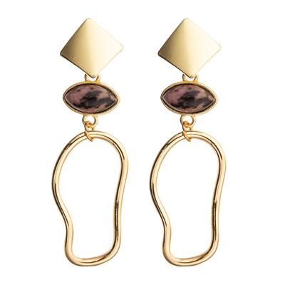 Metal Irregular Geometric Disc Pendant Earrings Tassel Dangle Drop Earrings