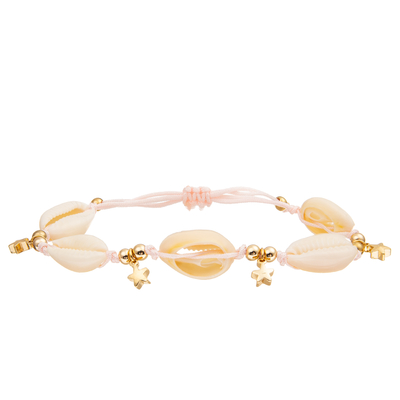 Adjustable Braided Sea Cowrie Shell Bracelet Set Bohemian Seashell for Women