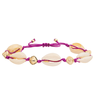 Adjustable Braided Sea Cowrie Shell Bracelet Set Bohemian Seashell for Women