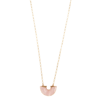 Gold-Plated Gemstone Pendant Necklace Zircon Women Fashion Chain Necklace Jewelry Supplier