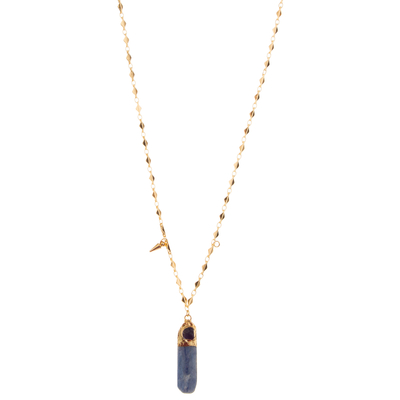Gold-Plated Gemstone Pendant Necklace Zircon Women Fashion Chain Necklace Jewelry Supplier