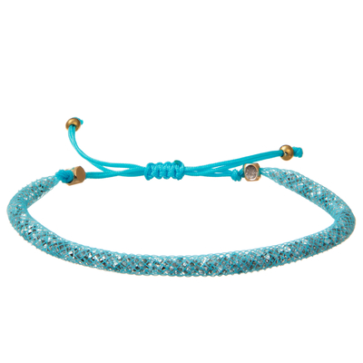 Colorful Cord Weaving Faceted Gemstone Handmade Beads Bracelets