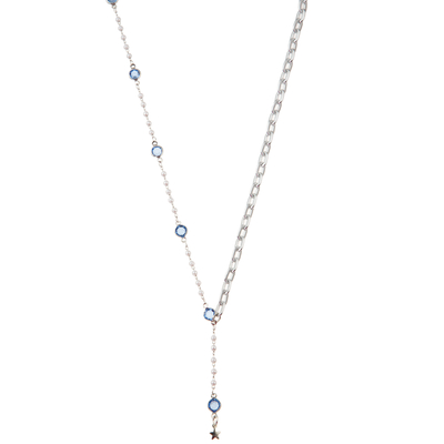 Multicolor Beaded 14K Gold-Plated Chain Link Gemstone/Pearl/Turquoise Pendant Necklace