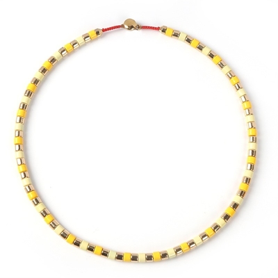 Environmental Friendly Tile Beads Choker Necklace wear resistance