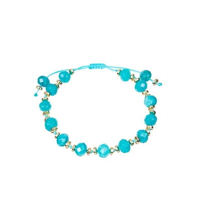 OEM Adjustable String Knotted Bead Bracelet Faceted Shape For Lady