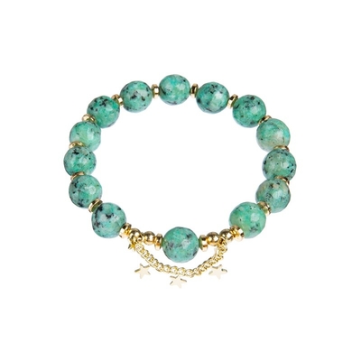 8mm Inner Peace Beaded Stone Bracelet Round Shape For Yoga