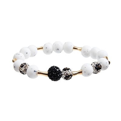 OEM Shambhala Rock Ball Crystal Stretchy Bracelets Twinkling For Young Lady Wear