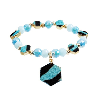 Magnetic Closure RTS Beaded Stretch Bracelets 7.55 inches for Lady