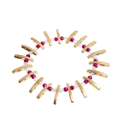 Irregularity Stone Glass Crystal Bead Stretch Bracelets For Women