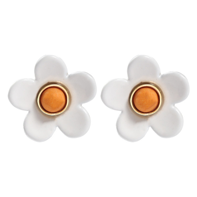 OEM ODM Flower Enamel Earrings 5g/Pair Colorful For Women