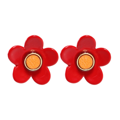 OEM ODM Flower Enamel Earrings 5g/Pair Colorful For Women
