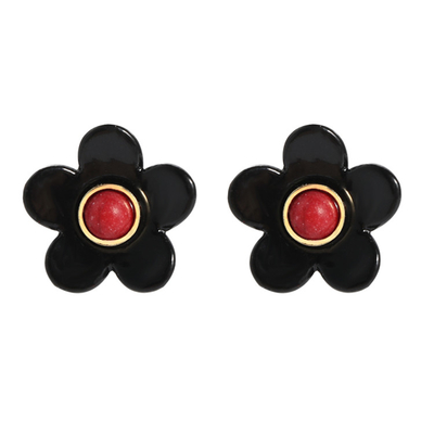 OEM ODM Flower Enamel Earrings 5g/Pair Colorful For Women