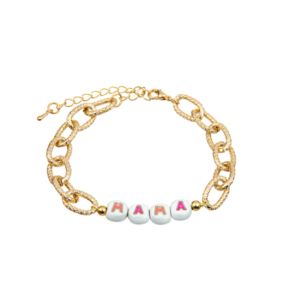 Diy 14k Gold Silver Plated Beaded Letter Bracelet With Lobster End