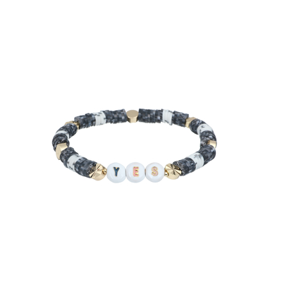 Polymer Clay Custom Letter Bead Bracelets 100 Handmade with 2mm holes