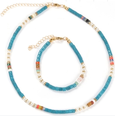 18.5cm  Freshwater Pearl Bracelet , Natural Stone Tila Tile Bracelets