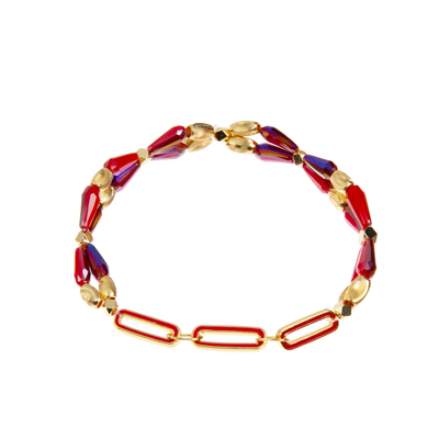 Teardrop Crystal Handmade Beads Bracelets Weaved For Christmas Collections