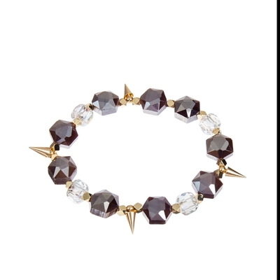 Jasper Crystal Elastic Beaded Bracelets Engraved Logo Handmade Bracelet With Beads