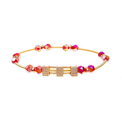 7.5'' Tassel Beaded Handmade Bracelets stretchy 14k Gold Plated