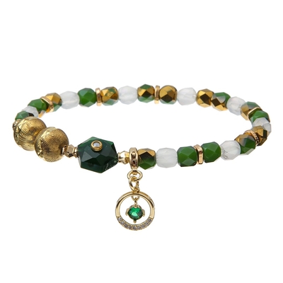Chritmas Sparkle Star Charms Alloy Paster Stretchy Handmade Beads Bracelets