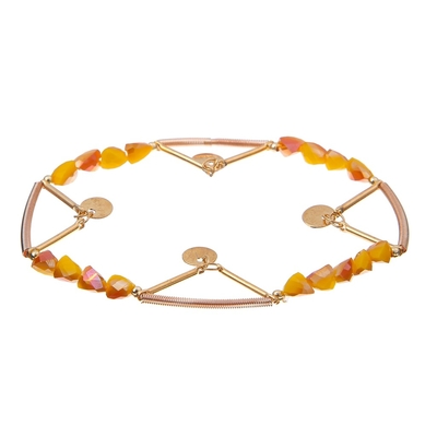 Crystal Stretchy Spring Zircon Star Chain Bracelets Rainbow Color