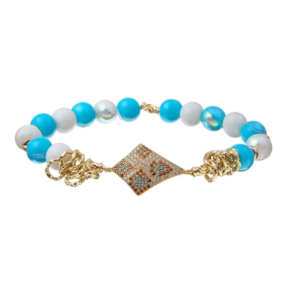 Leopard Zircon Connector Fort Beads Bracelet Christmas Matched