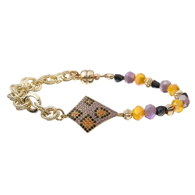 Leopard Zircon Connector Fort Beads Bracelet Christmas Matched
