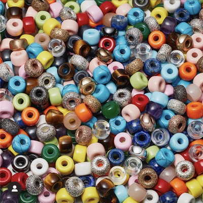 100 Colors Gemstone Forte Beads 6*8mm*2.0 Holes DIY Patterns With Rope