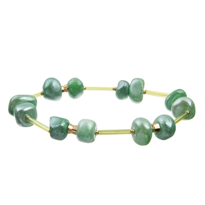 Geometric Fresh Green Color Crystal Beads Bracelets Vintage Style Gift For Her