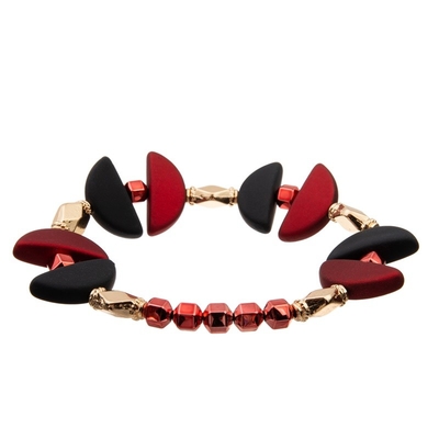 Genuine Leather Hand Craft Multilayer Bracelet Customizable Black Color