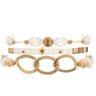 Unique Friendship Attract Wealth Lucky Handcraft Beads Tila Bracelets Set For Lady