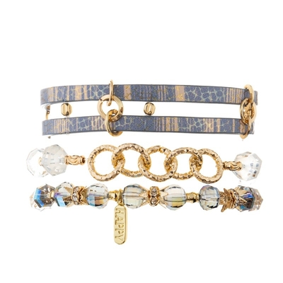 Double Layer Boho Handmade Leather Bracelet Everyday Jewelry Gold Color