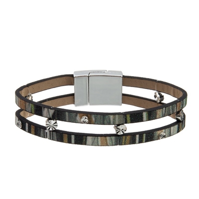 Green Color Stackable Bracelet Set Spring Collection For Elegant Women