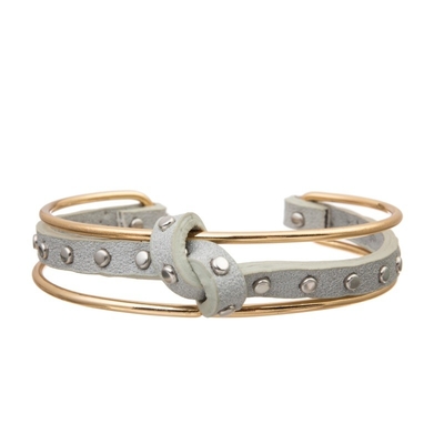 Metal Dot Hand Knot Leather Bracelet Bohemian Braided Cuff Bangle For Lady Girl