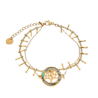 Abalone Shell Charm 14K Gold Plated Chain Minimalist Simple Boho Jewelry Gift