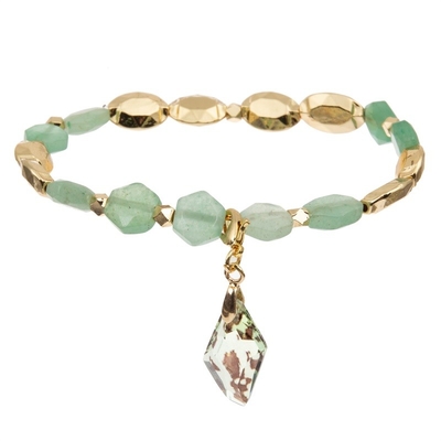 Gemstones Healing Crystal Stretch Beaded Bracelet Semi Precious Unisex
