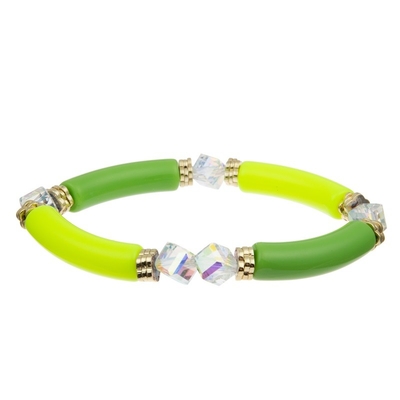 Boutique Handmade Beads Bracelet Affordable Gift Fresh Green Color For Party