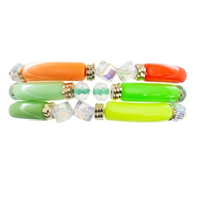 Boutique Handmade Beads Bracelet Affordable Gift Fresh Green Color For Party
