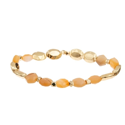 Opal Natural Beads Hexagon Stone Healing Power Bracelet Mala For Thanks Giving Gift
