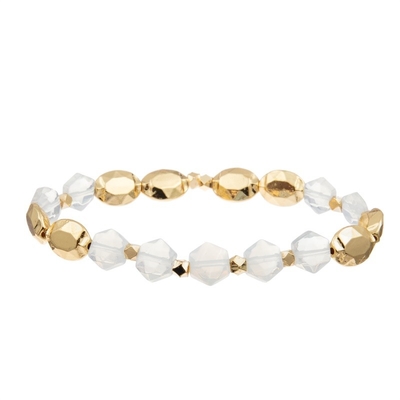 Opal Natural Beads Hexagon Stone Healing Power Bracelet Mala For Thanks Giving Gift