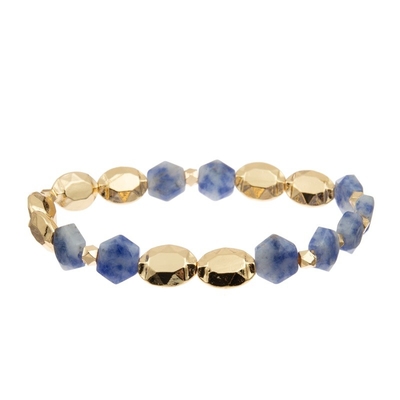 Opal Natural Beads Hexagon Stone Healing Power Bracelet Mala For Thanks Giving Gift