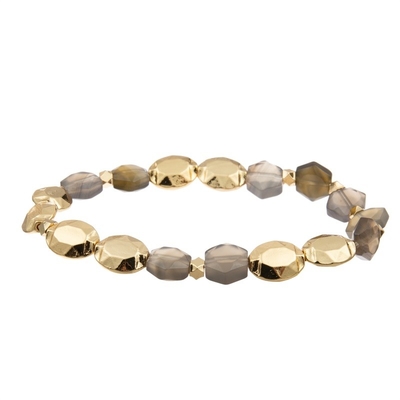 Opal Natural Beads Hexagon Stone Healing Power Bracelet Mala For Thanks Giving Gift