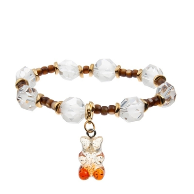 Jelly Bear Charm Handmade Beads Bracelets Candy Color Brithday Gift For Girl