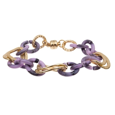 Lavender Stackable Handmade Weave Beads Bracelet Set For Valentine'S Day