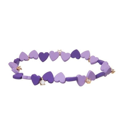 Multilayer Sparkly Lavender Flower Beads Adjustable Birthday Gifts Party Favors