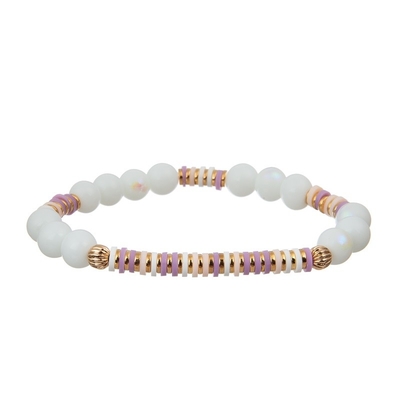 Multilayer Sparkly Lavender Flower Beads Adjustable Birthday Gifts Party Favors